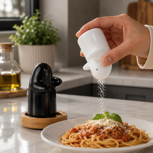 Ceramic Salt And Pepper Seasoning And Spice Shakers Cute (2 Pcs Set)